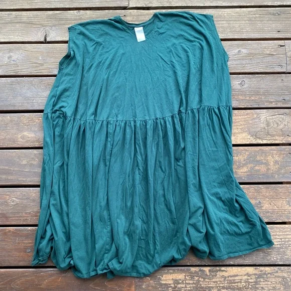 Kowtow | Dresses | Kowtow Green Boxy Baby Doll Dress Tunic | Poshmark